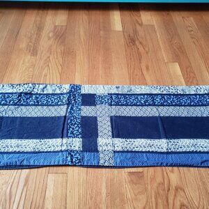Crate&Barrel Kaya Blue Table Runner